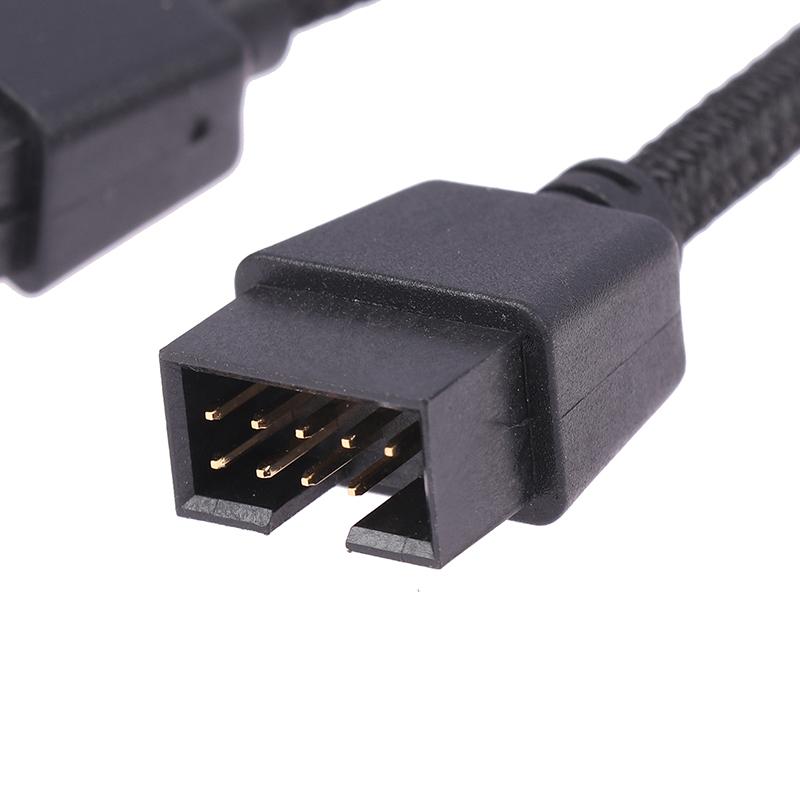 1Pc Computer Motherboard Usb Extension Cable 9 Pin 1 Female To 2 Male Y Splitter Audio Hd Extension Cable For Pc Diy 15Cm