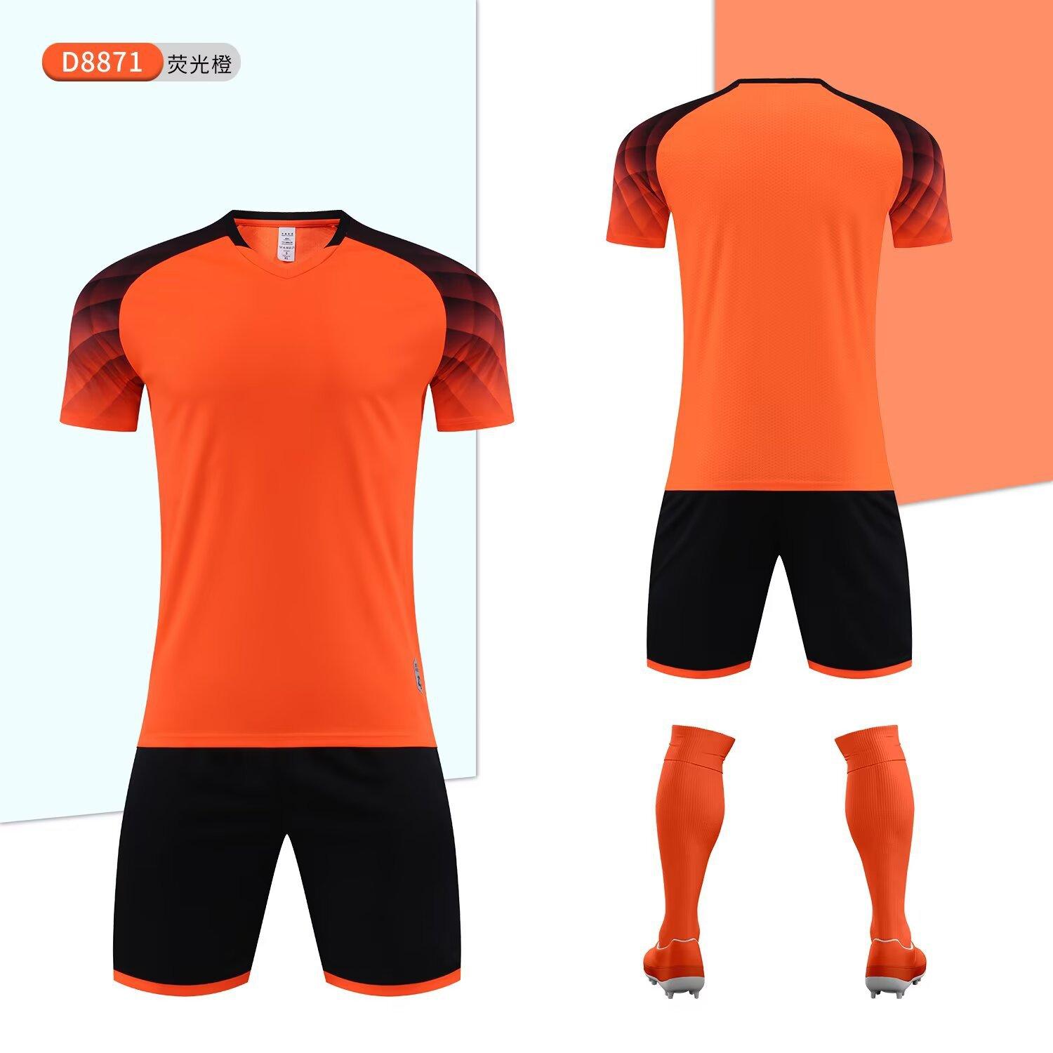 

Children S Football Jersey Set Boys And Girls Primary School Students Youth Football Quick-Drying Training Competition Sports Team Uniform Printing 5xl (height 190cm-200cm) помаранчевий