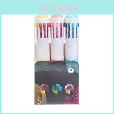 Color Pressbutton Ballpoint Pen With Sketching And Drawing For Students