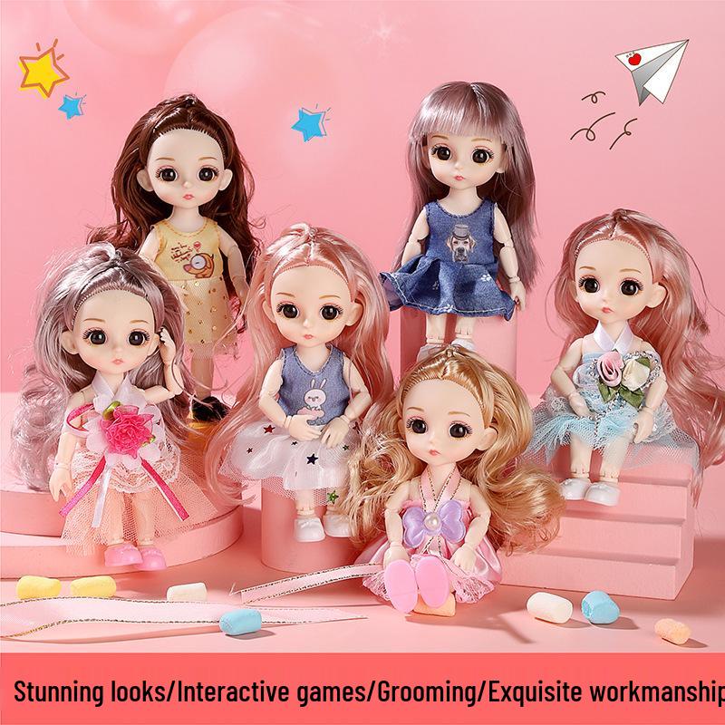 

Princess Lolita Barbie Doll Set for Girls - Changeable Clothes, Perfect Gift 17cm [Bagged]