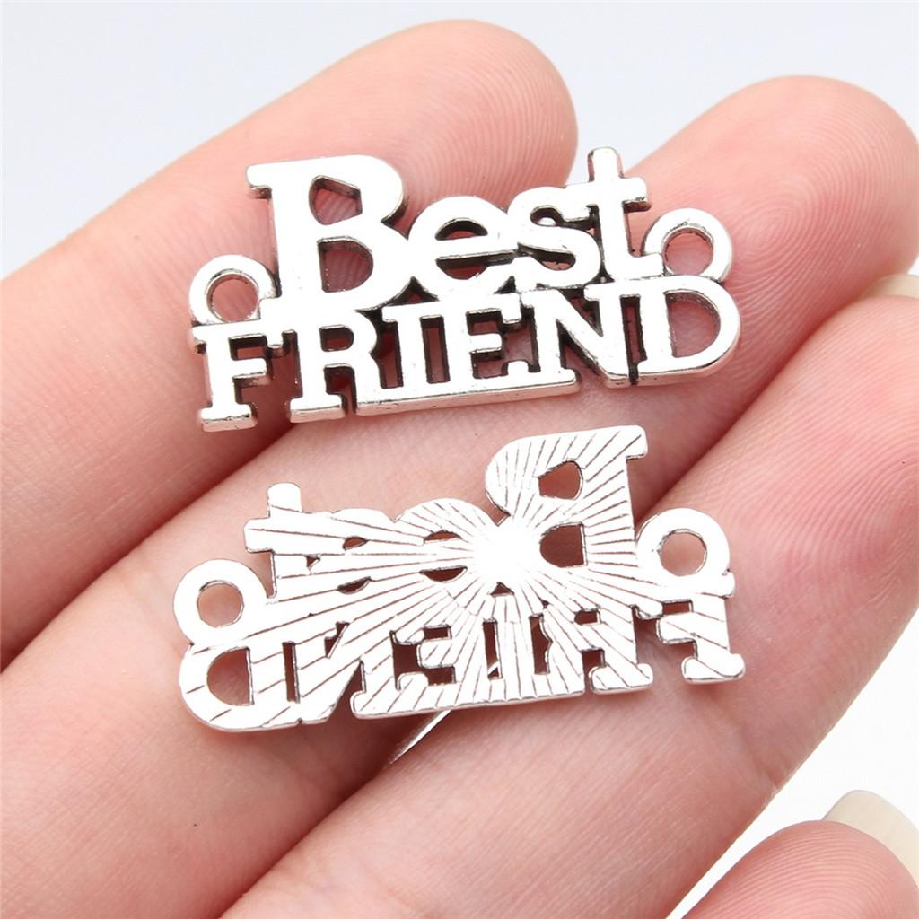 Letter Plate Connectors Alphabet A-Z Antique Bronze Zinc Alloy Jewelry Making Craft Parts DIY Connect Parts