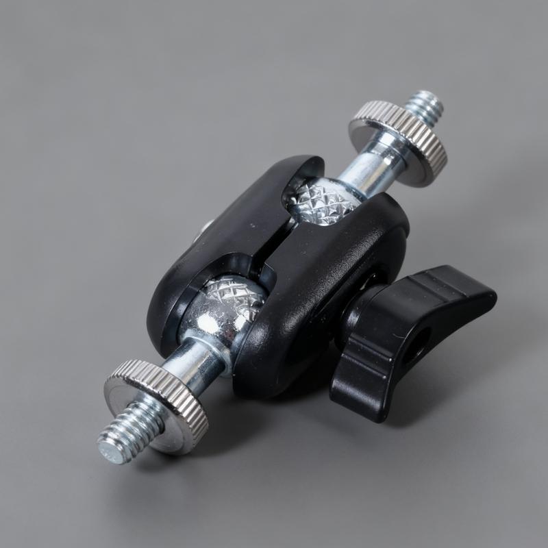Durability Metal Plastic Construction Double Ball Dead Adapter for Camera Tripods Mic Stand Featuring Easy Installation