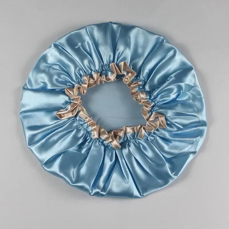 

1Pc Shower Caps women towel Thick Double Layer Leopard Printing Waterproof Bath Hat Shower Hair Cover Shower Caps Bathroom