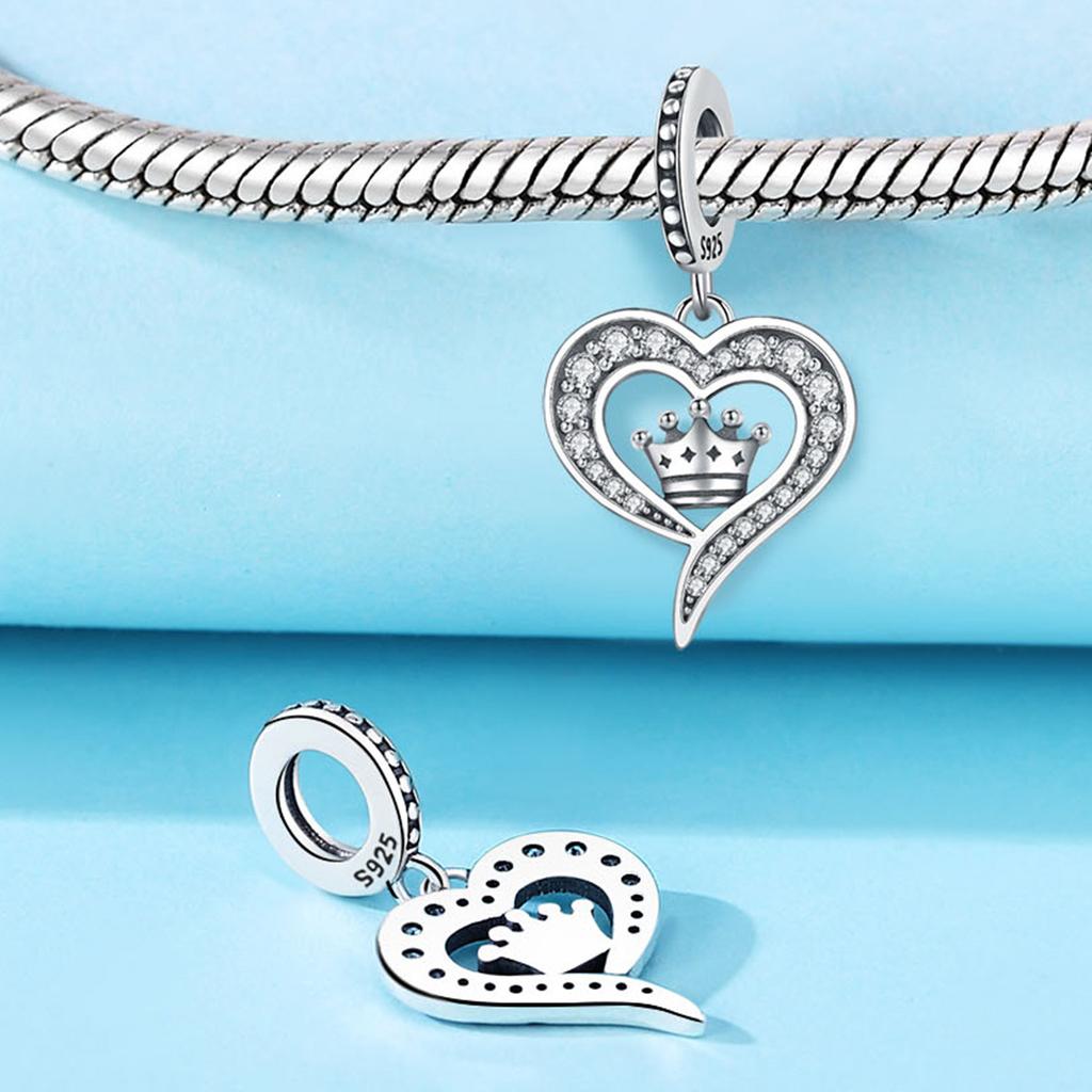 Endless Love Flower Bead Charms Hearts Charm Bead Charms originales copper Dangle Pendants Jewellery Birthday Charm Bead Charms for Women