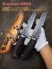 Dcenrun Super Premium 93 Layer Damascus Knife Sheath Knife Tsuchime Kurokato Knife Outdoor Camping Fishing [Grim Reaper/Shinigami II]