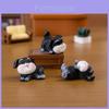 Figurină adorabilă Schnauzer din Rășină Miniatură Creativă DIY Decorare Peisaj