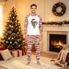 Christmas Character Print Round Neck Matching Parent-Child Pajama Set with Long Sleeves and Pants