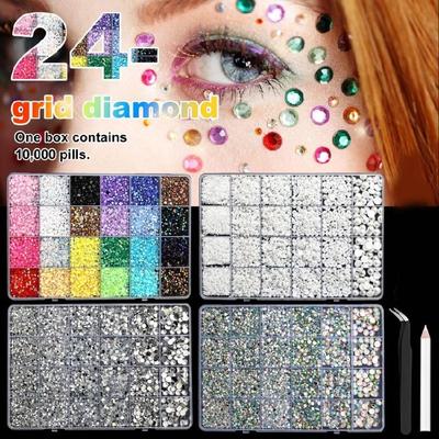 Rhinestones per Unghie in Resina Colore Gelatina Effetto AB Gemme Piatte AB in Misure 3mm 4mm 5mm 6mm 1Scatola Colorate Piatte Abbaglianti