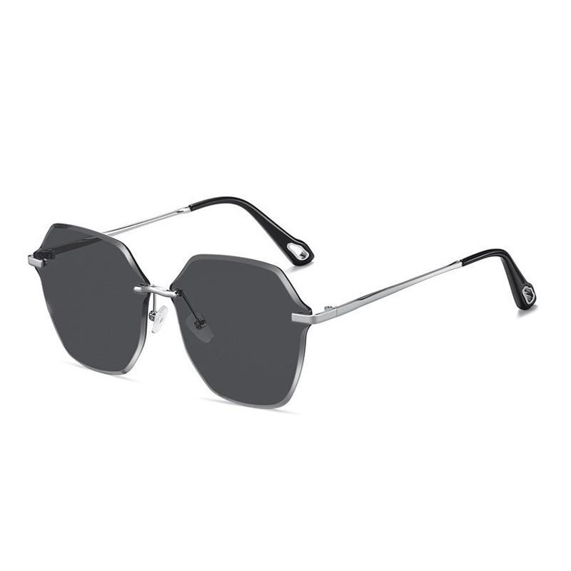 Rimless Cut Edge Sun Glasses Man Polygon Shape UV 400 Protection Protection Woman Sun Glasses High Quality Female Sun Glass