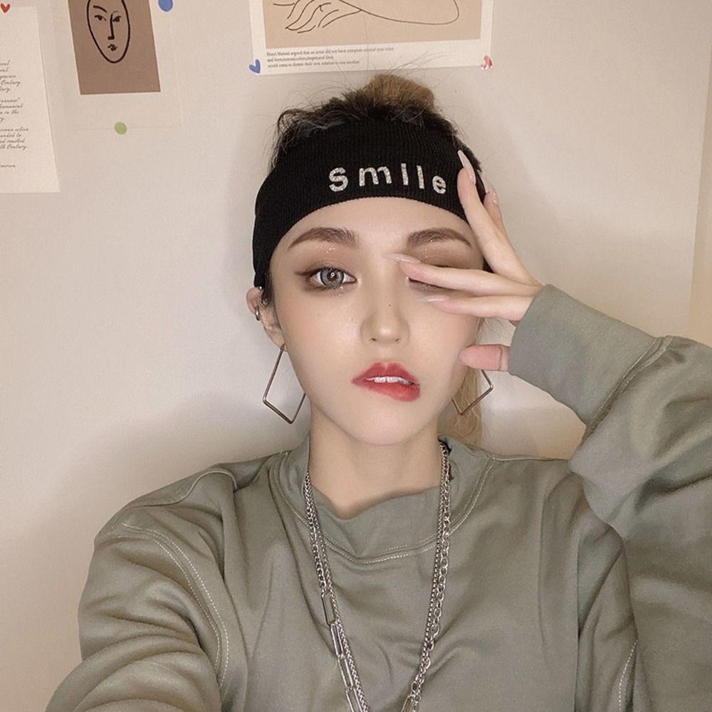 For Women Sweat Absorbing Knitted Headband Sports Hairband Korean Style Headband Hair Accessories