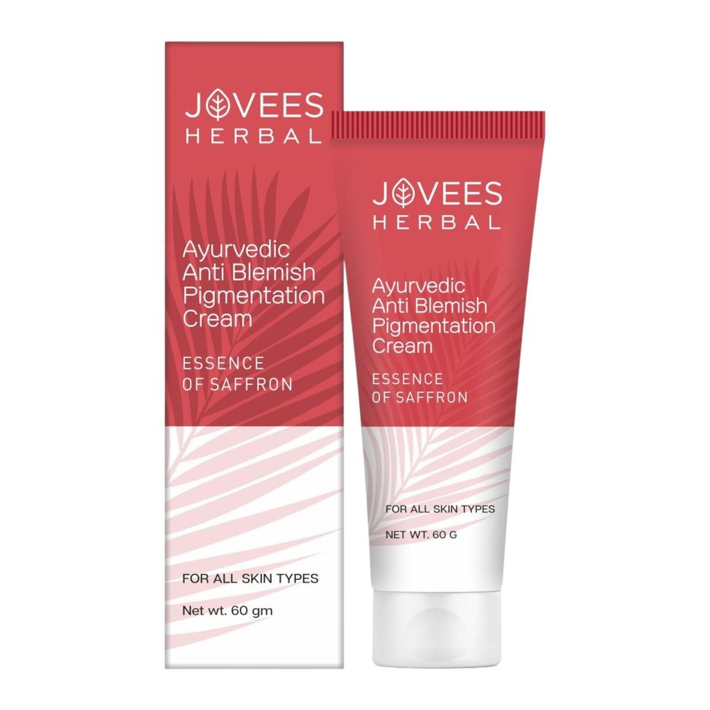 Jovees Herbal Anti Blemish Pigmentation Face Cream 60g | Reduces Dark Spots | Brightening Moisturizer For Even Skin Tone