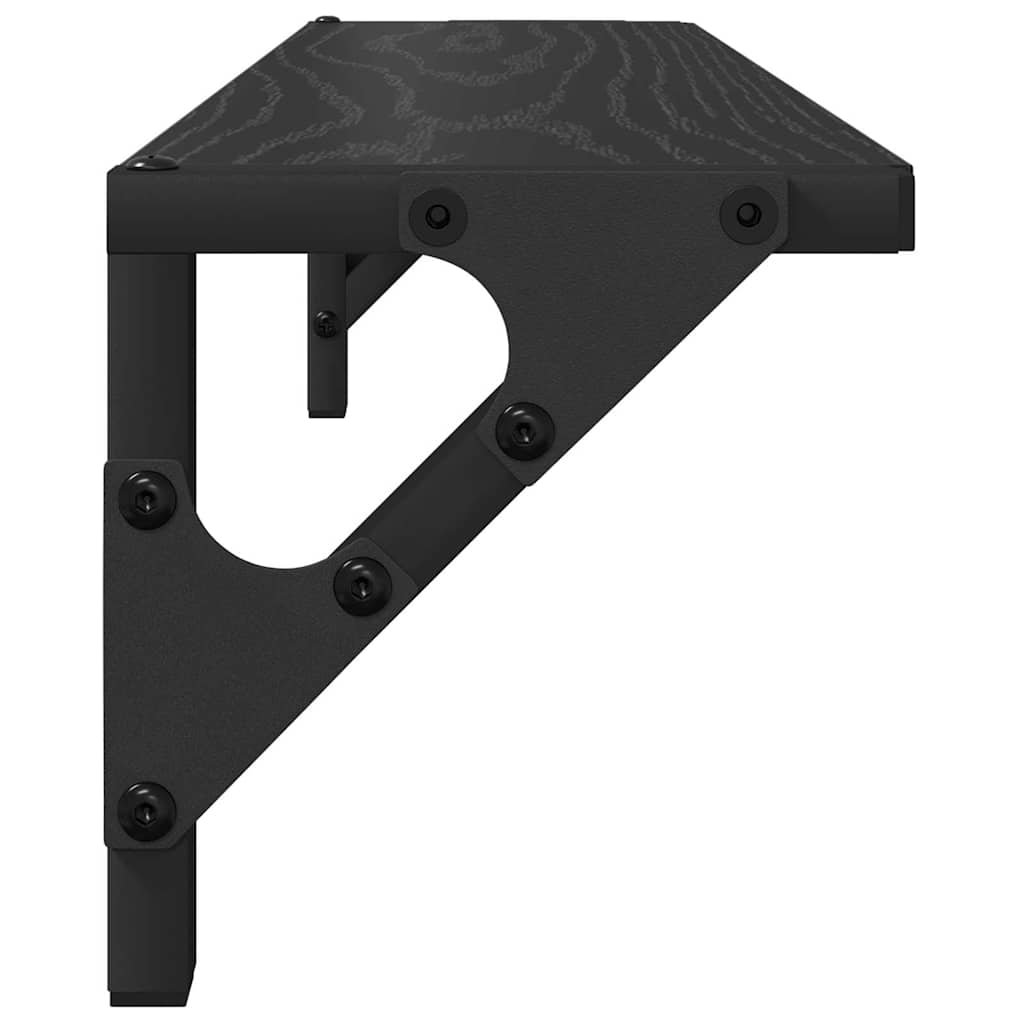 Wall Shelves 2 pcs Black Oak Effect 60 x 15 x 15.5 cm