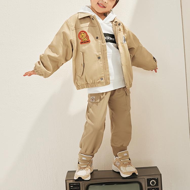 New Balance Kids Jackets Lapel Moderate 7AD13033-BEI