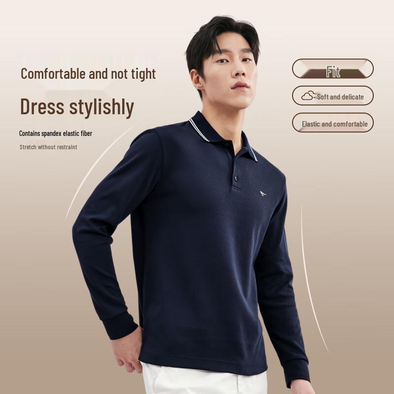 

Septwolves Men s Waffle Long-Sleeve Polo Shirt L