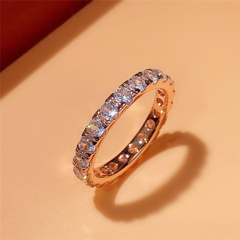 Finger Ring for Women Shiny Cubic Zirconia Delicate Female Accessories Versatile Jewelry Gifts