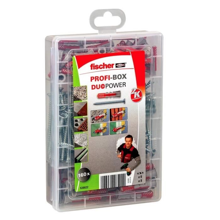 FISCHER Masterbox Duopower Anchor Fixing with Screws - 50 Pieces