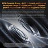 GK STREAK Earphones New-Generation Upgraded Dynamic Driver Unit + Microplate Tweeter Unit Metal Headphone