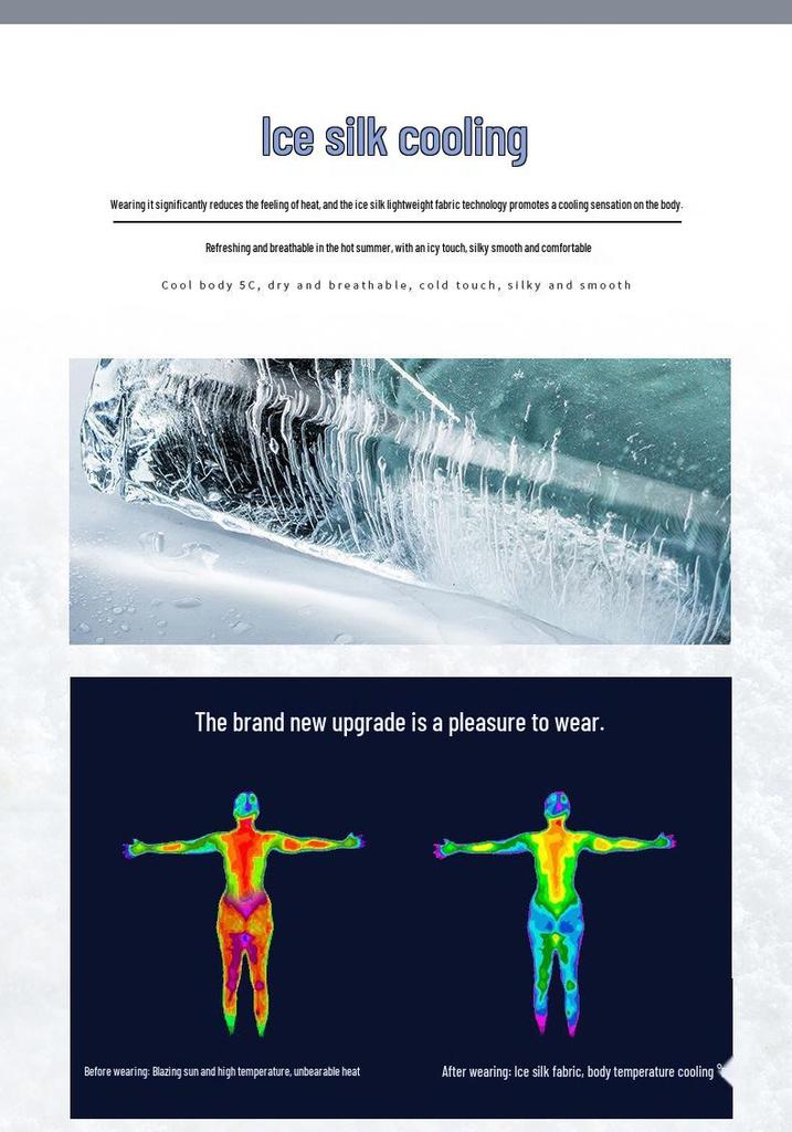 Men's Summer Sportswear Set: Ice-Feel Short-Sleeve T-Shirt for Middle-Aged & Elderly