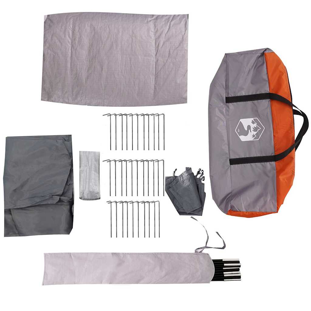 Tunnel Family Tent for 16 Persons Gray Waterproof