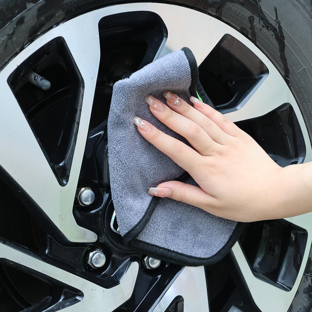 5pcs Microfibre Car Wash Towels 30X30cm Automotive Cleaning Towel Household Cleaning Cloth Automotive Beauty Polishing Tools