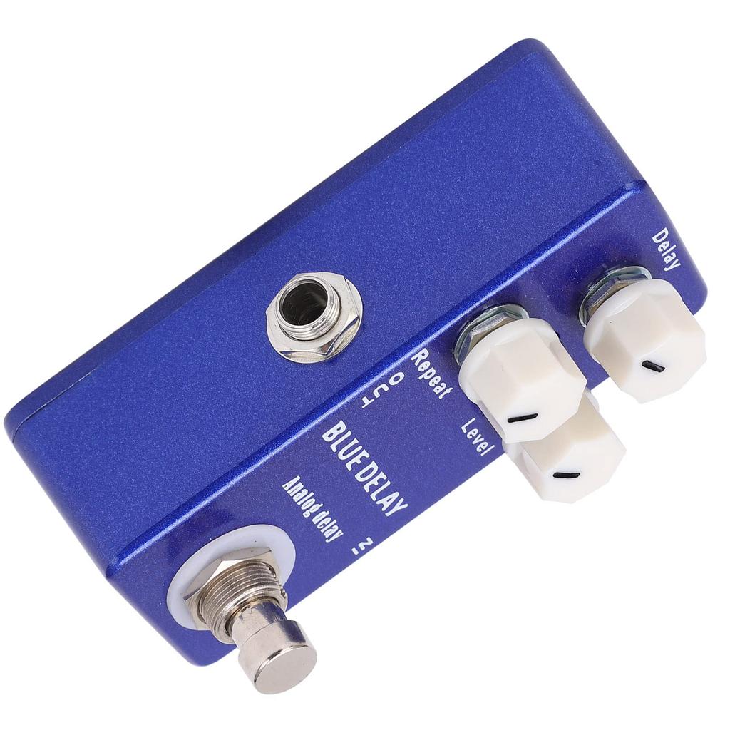AKLOSIPY Blue Delay Guitar Effect Pedal with Controls and True Bypass for Enhanced Sound Quality