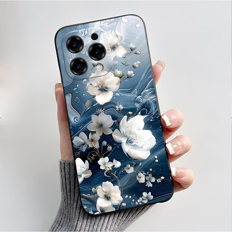 Printed Phone Case For DooGee N55/N55 Plus/N55 Pro Funda Capa Soft Silicone Black Shell Cover Cute Flower Cartoon Casing Coque
