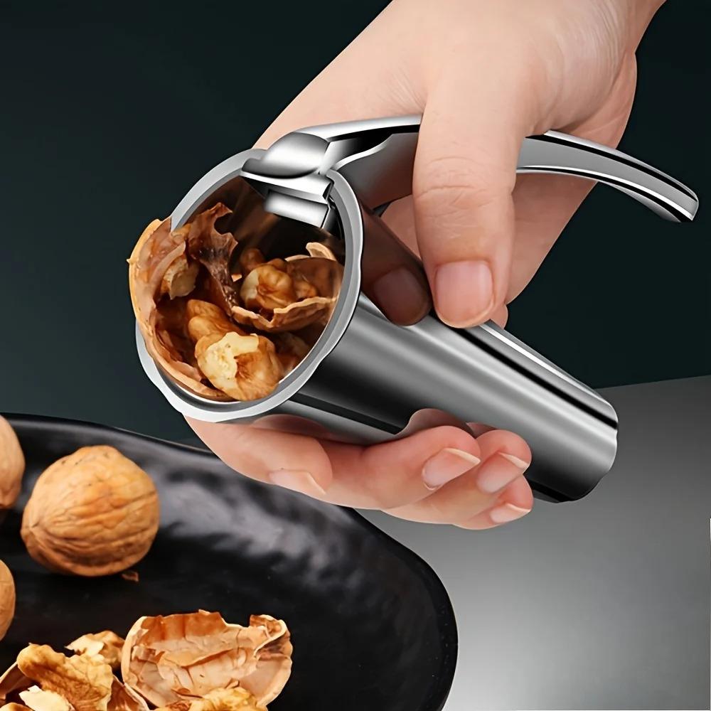 Zinc Alloy Walnut Nut Shelling Tool Nutcracker Multifunctional Nut Shelling Tool Clip Funnel Design Nut Shelling Tool 2025