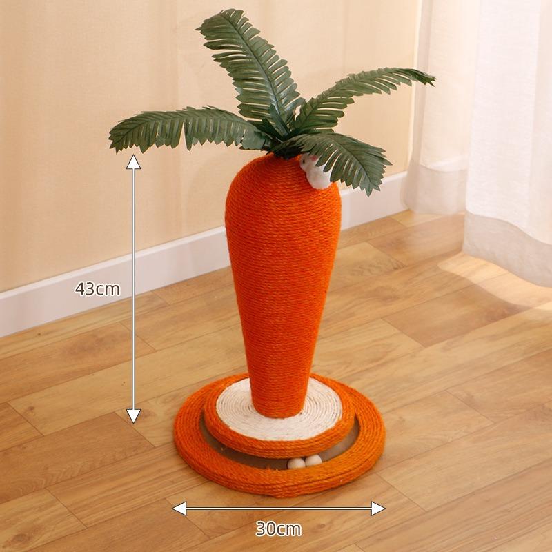Cat Scratching Board - No Shavings Upright Sisal Carrot Climbing Frame Cat Toy Cat Pet Supplies