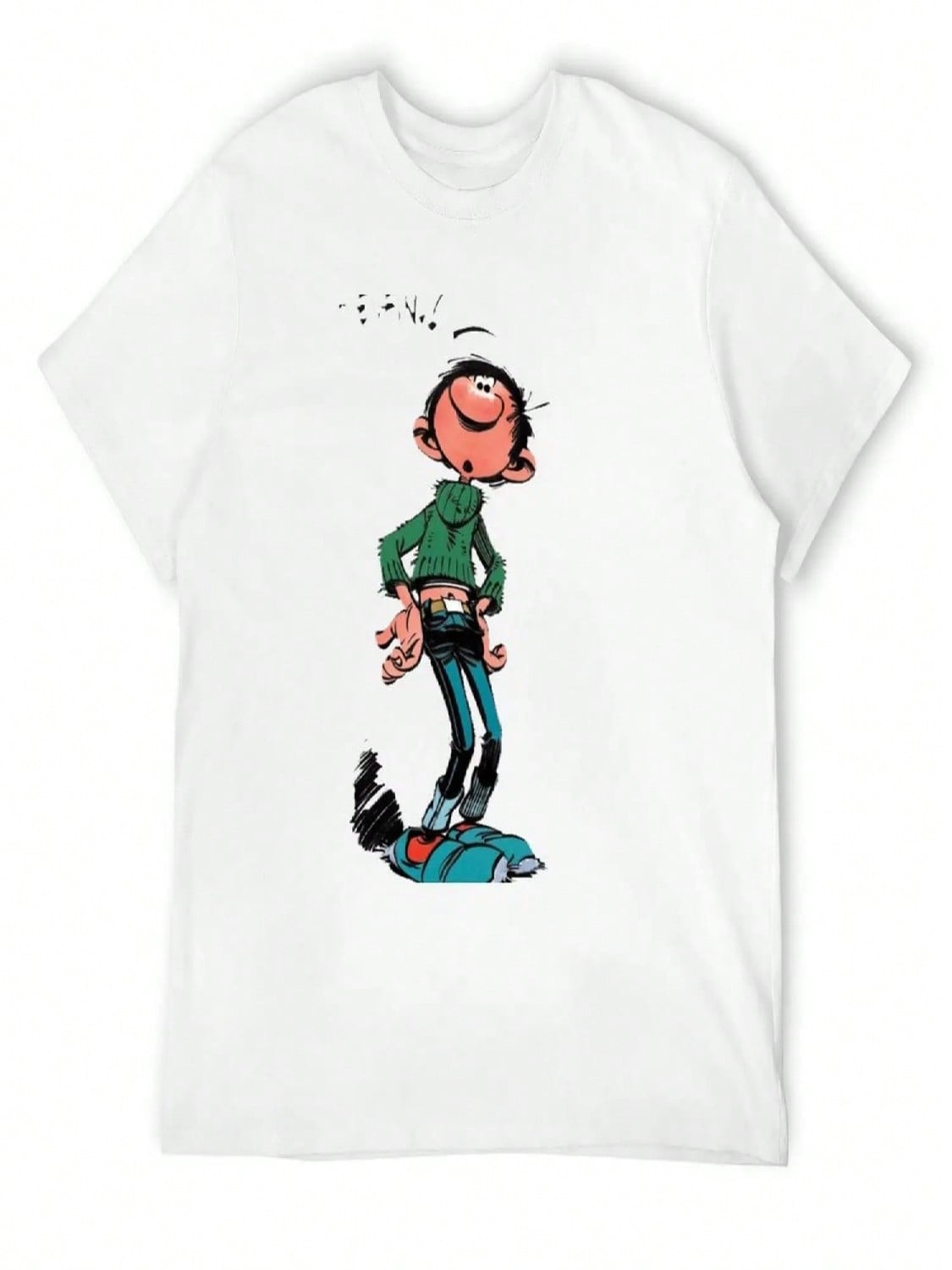 Gaston Lagaffe T-Shirt Summer Tops Customs Plus Size unisex Clothing S разноцветный