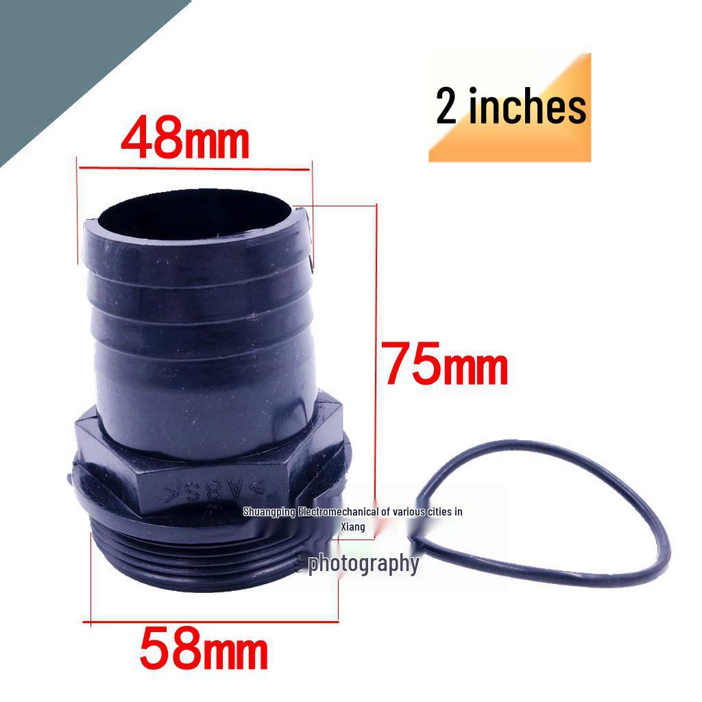 Thickened Plastic Male Thread Hose Connector Water Pump Adapter (4", 3", 1.5")