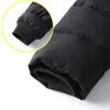 Men's Warm Cotton Coats Winter Color Matching Hooded Detachable Warm Coats Men's Large Size Wadded Jackets