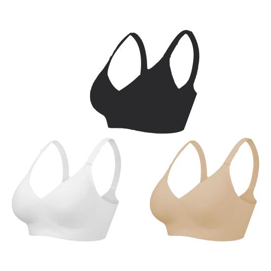 Wireless Push-Up Bra with Jelly Strip Technology Natural Lift Seamless Adjustable Straps Full