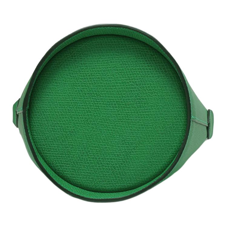 Longchamp 17 Solid Color Short Handle Snap Closure Leather Bucket Bag Small Women handbags Green 10161HYZ129