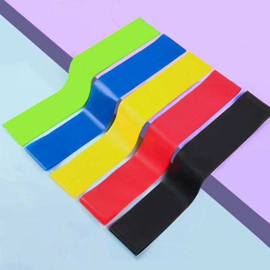 5Pcs Resistance Bands Set Multi-Level Resistance Elastic Fitness Bands Heavy Duty Exercises Rehabilitation Yoga Bands