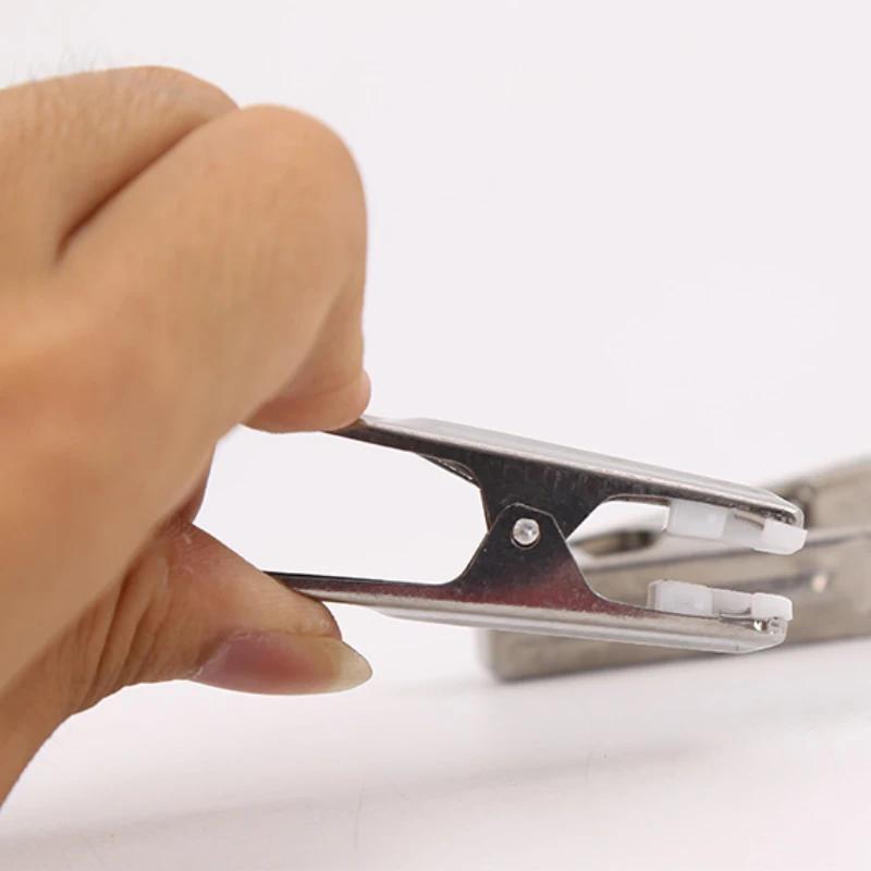 1Pc Multipurpose Stainless Steel Clips with Plastic Sheet Clothing Clamps Sealing Clip Household Clothespin Metal Clothespins