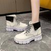Fashion Large Size Warm Chunky Booties New In Platform Female Short Shoes Trend 2024 On Offer Promotion High Quality Women's Ankle Boots