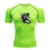 Men's Compression Workout T-Shirt, Ferocious Wolf Break Thro