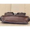 Vintage Laptop Messenger Briefcase Bag Satchel  Dark Brown Men's Leather