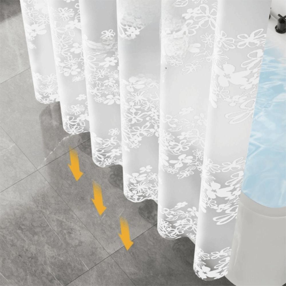 Mold-proof Bath Curtain with Hooks Toilet Curtain Modern Door Curtain  Hotel