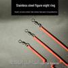 Orange Sleeve Deep Sea Curved Knife with Anti-Tangle Bracket and Stainless Steel Hook Rig