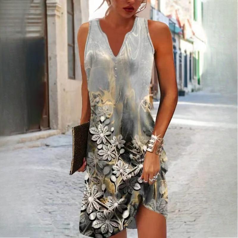 

QICED женские модные летние весенние однотонные повседневные платья с коротким рукавом и v-образным вырезом и высокой талией XXXL чёрный