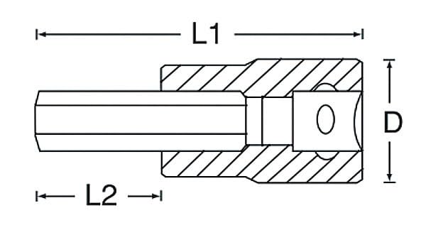 SIGNET Drive 14mm Hex Bit Socket 23894 1/2