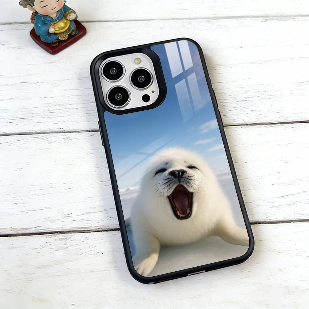 Sleepy Sea Lion Phone Case For iPhone17,16,15,14,13,12,11 Plus,Pro Magnetic with Magsafe Wireless Charging