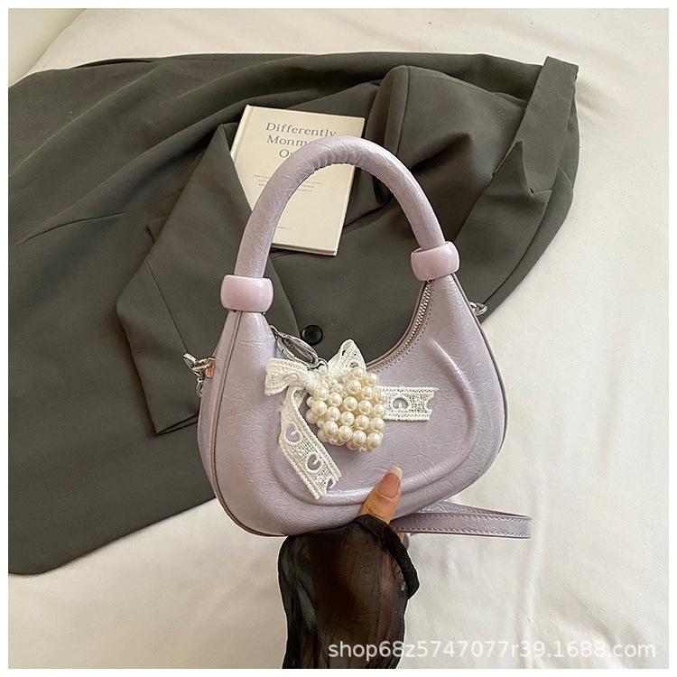 Premium Sense Niche Bag Women's 2025 New Spring and Summer Versatile Messenger Bag Exquisite Mini Small Bag Half-moon Bag