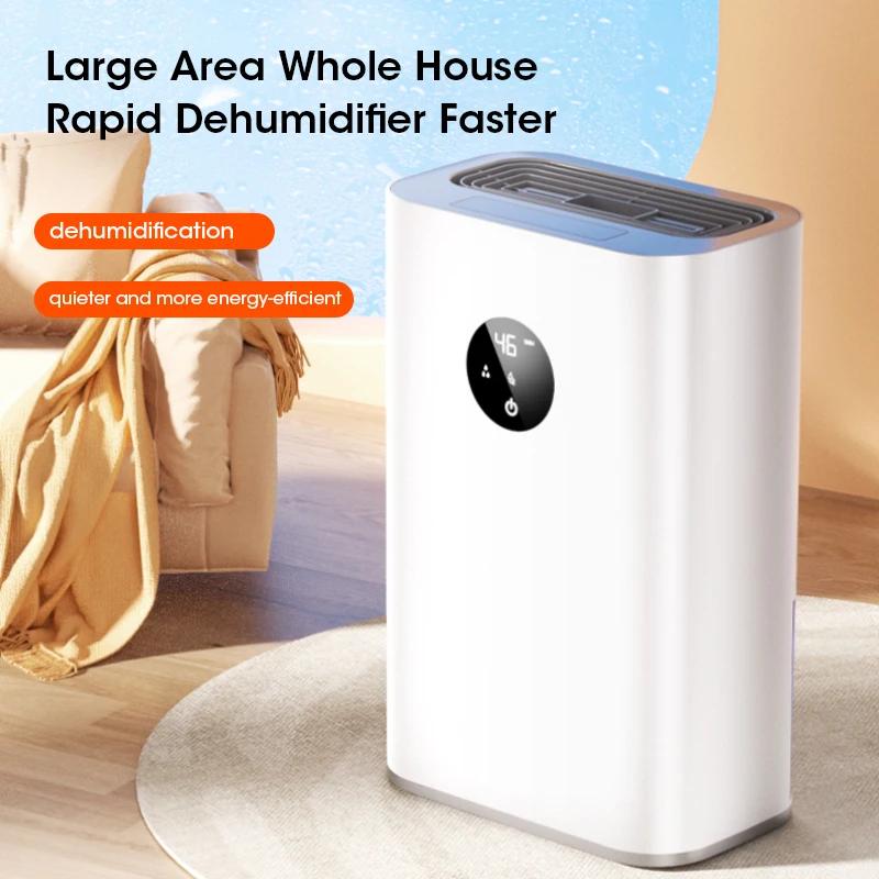 Smart Portable 2.5L Dehumidifier with 24H Timer for Damp Mold Moisture Removal In Home Basement Bedroom Bathroom