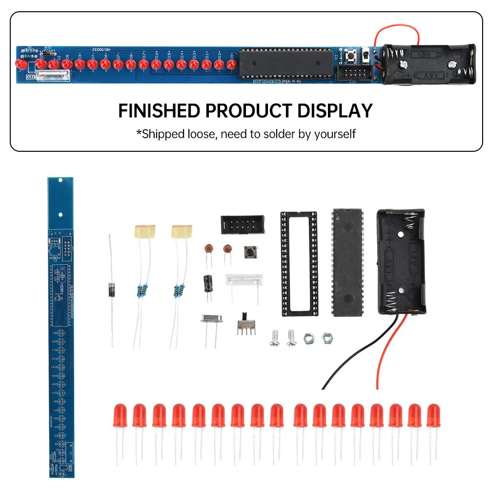 16 Bit LED Joystick DIY Welding Kit AT8951 Series Microcontroller 16 Bit LED Rocking Bar DIY Electronic Production Kit