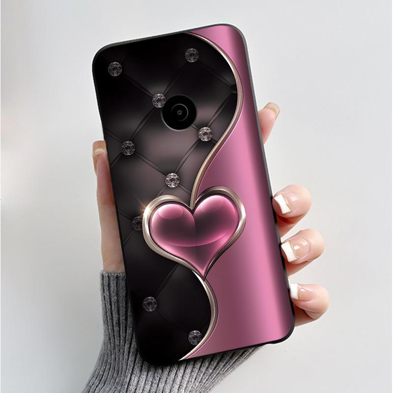 Θήκη Κινητού με Σχέδιο Για Nokia 110 4G 2023 Fundas Coque Μαύρο Κάλυμμα από Μαλακή Σιλικόνη Χαριτωμένο Κάλυμμα με Σχέδιο Λουλουδιών Καρτούν Capa