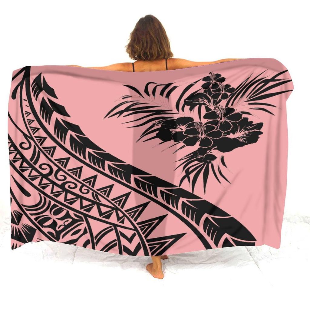 Resort Seaside Tourism Tribal Ethnic Style Women'S Sarong Polynesian Print Custom Seaside Beach Dress