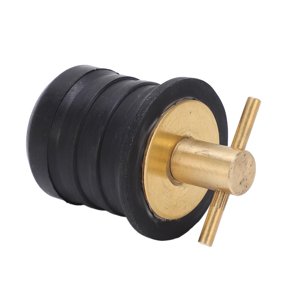 Rubber Seal Drain Plug Brass Material Brass Drain Plug Durable Marine Drain Plug  Boat Accessory
