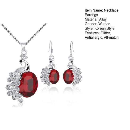Stylish Necklace Earrings Jewelry Set All Match Exquisite Anniversary Gift